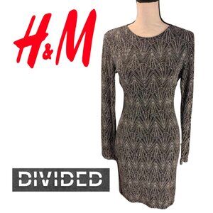 Art Deco Party Dress Partial Open Back H&M Divided Brand Sparkly Party Dress